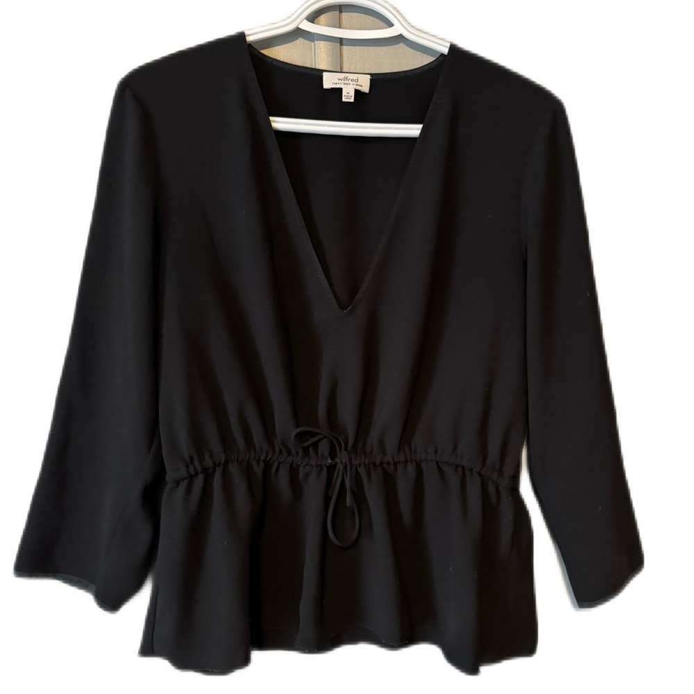 Aritzia Wilfred Peplum Blouse